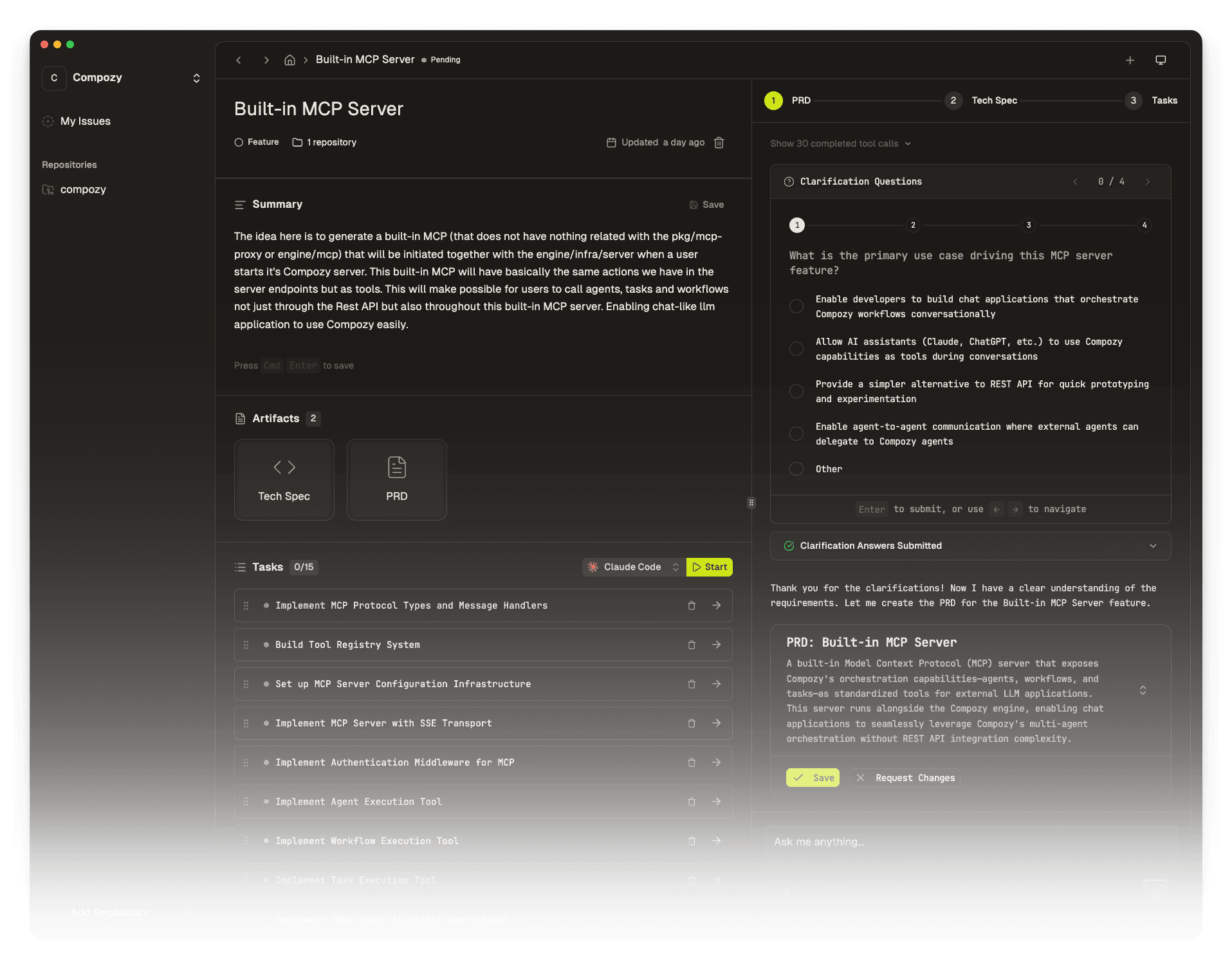 Compozy application screenshot